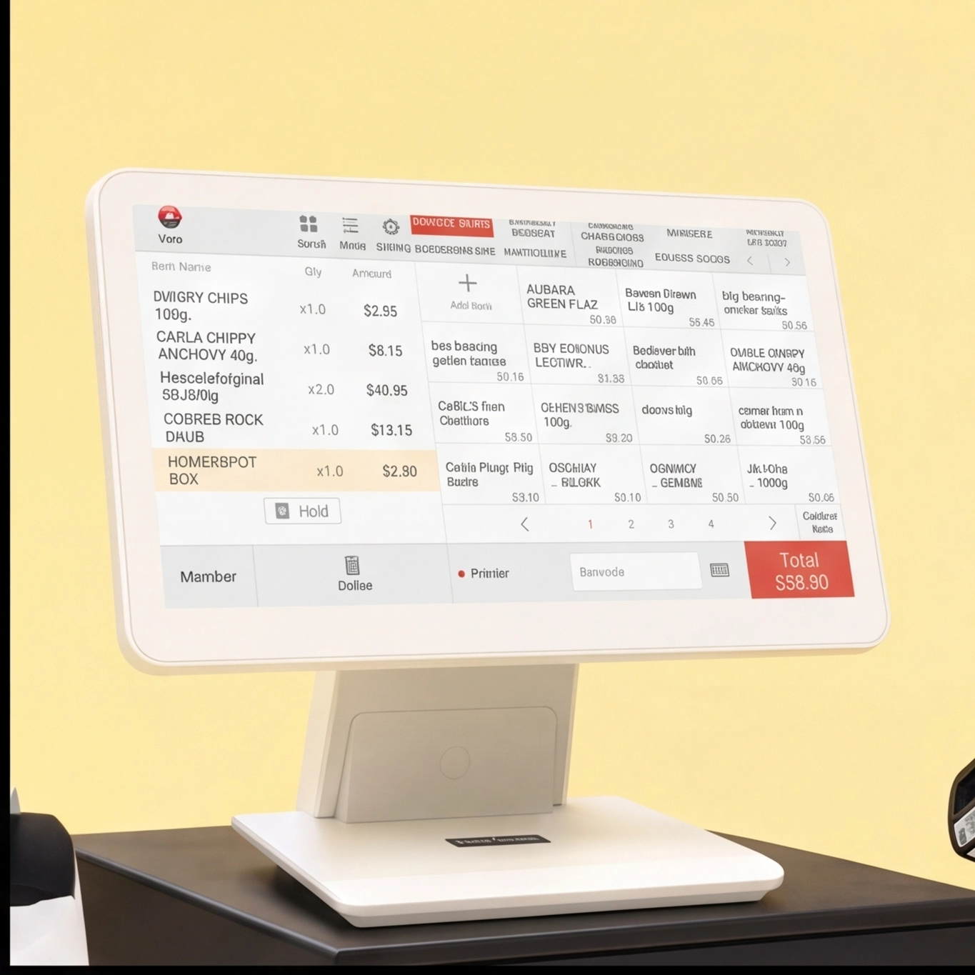 Diamond POS angle view