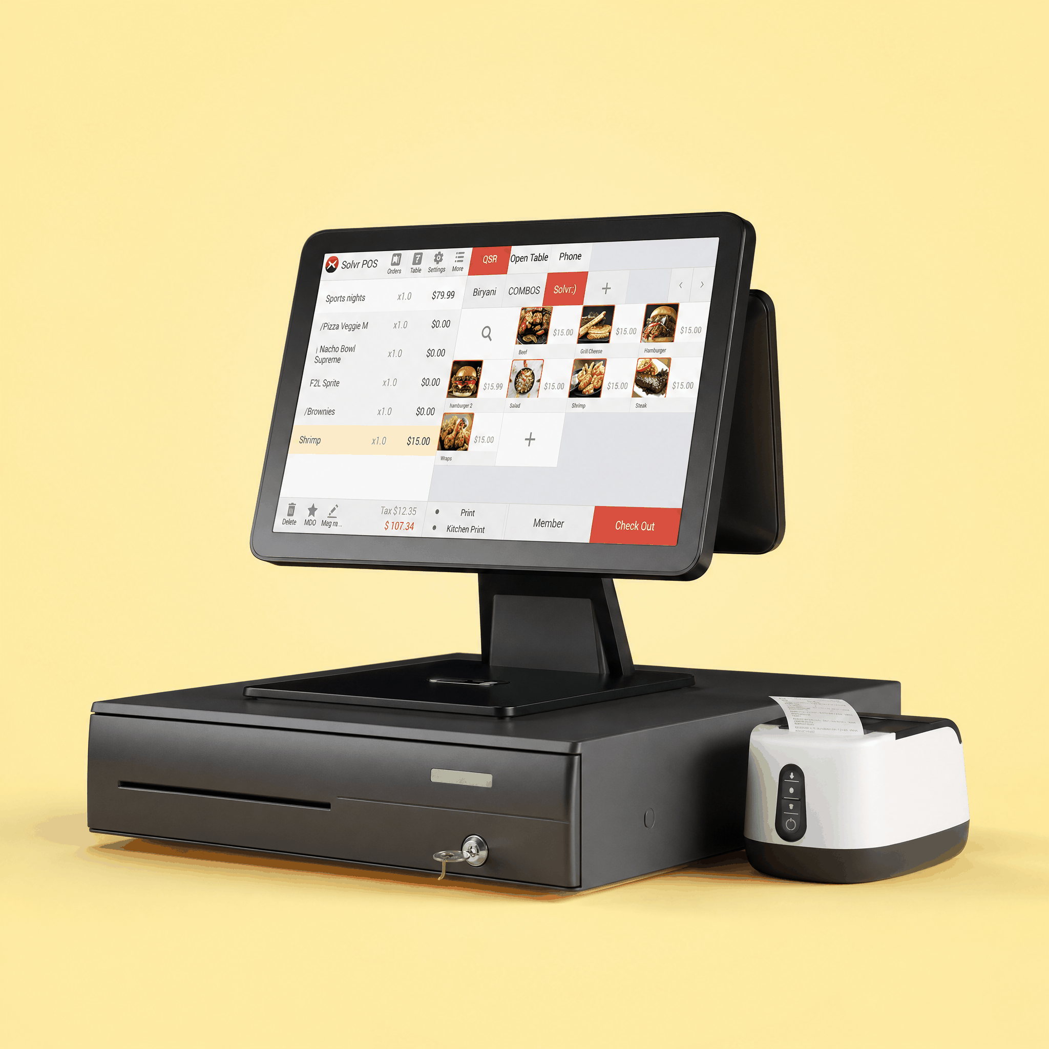 JET Onyx POS — dual-screen flagship