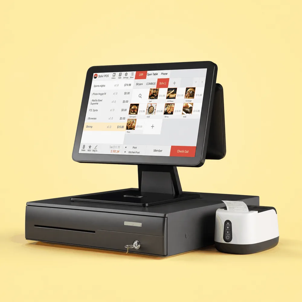 JET Onyx POS — dual-screen flagship