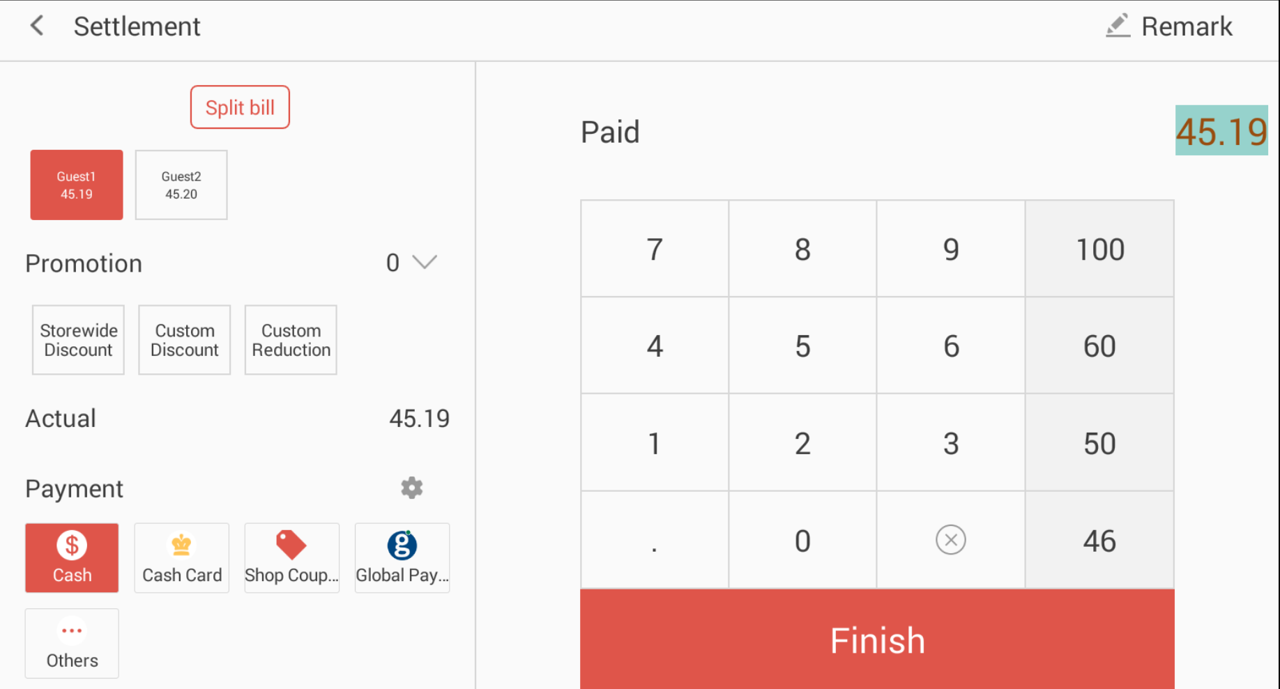 JET Retail checkout screen
